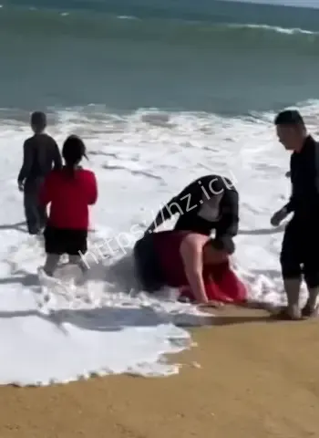 夫妻海边拍照酿惨剧