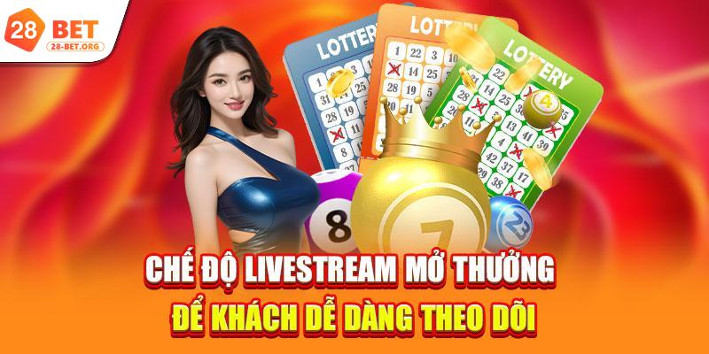 Chế độ livestream mở thưởng để khách dễ dàng theo dõi